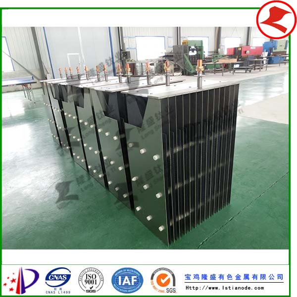 浙江廢水處理用鈦陽(yáng)極已交付使用